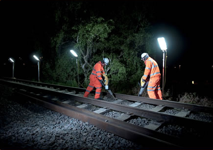 Men working on the railway