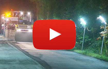 Video of Linklites being used by Stabilised Pavements Ltd - Nights on a Road